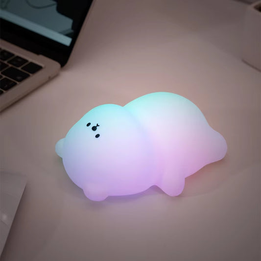 Panda LED luz nocturna Linda luz nocturna de silicona USB recargable táctil lámpara de noche dormitorio lámpara de sincronización decoración regalo para niños