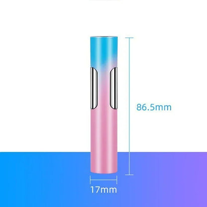 Mini encendedor a prueba de viento con llama rosa para mujer, encendedor portátil inflable luminoso de inyección directa de Metal, regalo para fumar